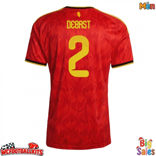 Belgium Zeno Debast #2 Replica Home Stadium Shirt World Cup 2026 Short Sleeve